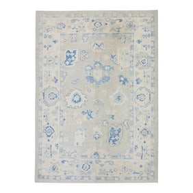 Modern Turkish Oushak Rug 6'1" x 8'9"