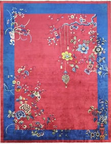 Antique Art Deco Chinese Oriental Rug