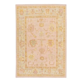 Modern Turkish Oushak Rug 5'4" x 7'7"
