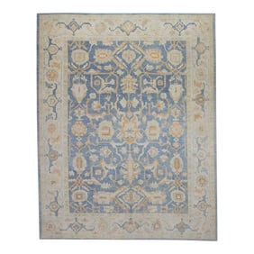 Modern Turkish Fine Woven Oushak Rug 10' x 13'9"