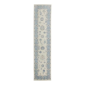 Modern Turkish Oushak Rug 2'9" x 11'11"