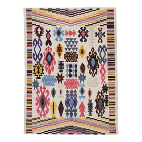 Handmade Modern Kilim Rug 7'11" X 10'11"