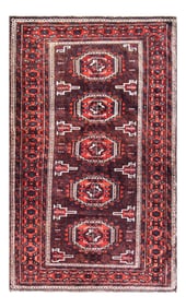 Antique Fine Belouch Turkoman Rug-3'5" X 6'