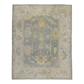 Modern Turkish Oushak Rug 10' x 12'2"