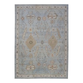 Early 21st Century Modern Oversized Turkish Oushak Rug 12'6" X 17'1"