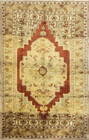 Mid 20th Century Turkish Oushak Rug-6'5" X 9'11"