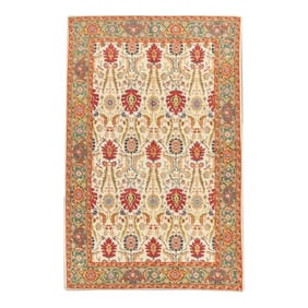 Modern Turkish Fine Woven Oushak Rug 6'3" x 9'8"