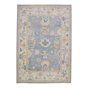Modern Turkish Oushak Rug 8'11" x 12'4"