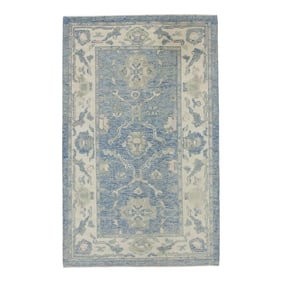 Modern Turkish Oushak Rug 4'1" x 6'5"