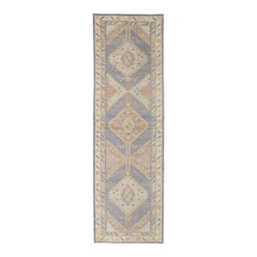 Early 21st Century Modern Turkish Oushak Runner 3'1" X 10'