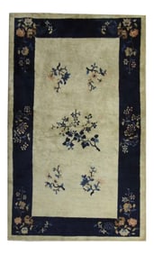 Antique Art Deco Chinese Peking Oriental Rug, 43' X 6'9"