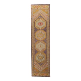 Early 21st Century Modern Turkish Oushak Runner 3'1" X 11'10"