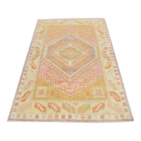 Modern Turkish Oushak Rug 4'1" x 6'