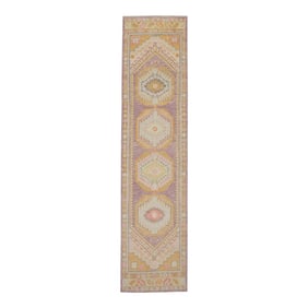 Modern Turkish Oushak Rug 3' x 12'3"