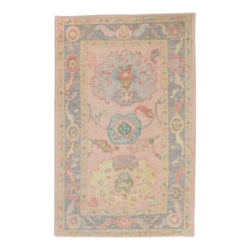 Modern Turkish Oushak Rug 3'1" x 4'8"
