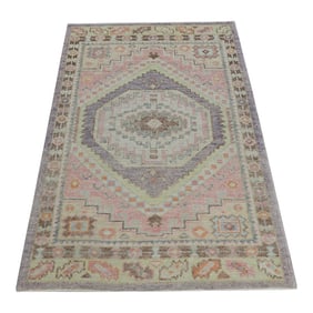 Modern Turkish Oushak Rug 3'2" x 5'2"