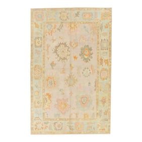 Modern Turkish Oushak Rug 6' X 9'