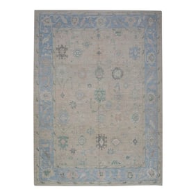 Modern Turkish Oushak Rug 9'8" x 12'8"
