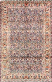 Antique Persian Laver Kerman Rug