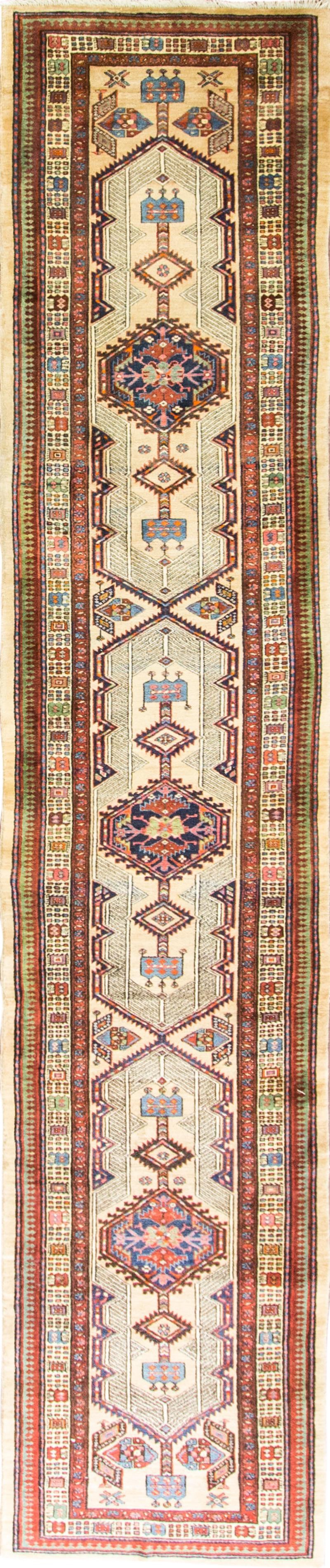 Antique Serab Runner-2'10" X 14'6": Serab, Heriz, Serapi, Bakshaish. Karaja and Serapi or Bakshaish all are villages in the district of Heriz north west Persia. Since mid-19th century rugs from these area imported to US and European mar