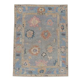 Modern Turkish Oushak Rug 5' x 6'11"