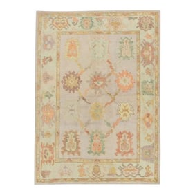 Modern Turkish Oushak Rug 5'1" X 6'10"