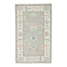 Modern Turkish Oushak Rug 2'11" x 4'9"