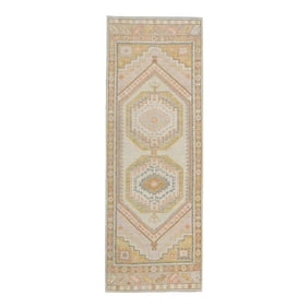 Modern Turkish Oushak Rug 3' x 8'1"