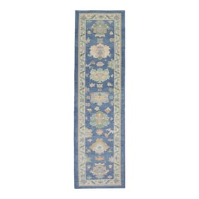 Modern Turkish Oushak Rug 3'2" X 11'4"