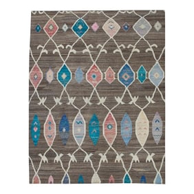 Early 21st Century Handmade Modern Kilim Rug 9'10 X 12'3