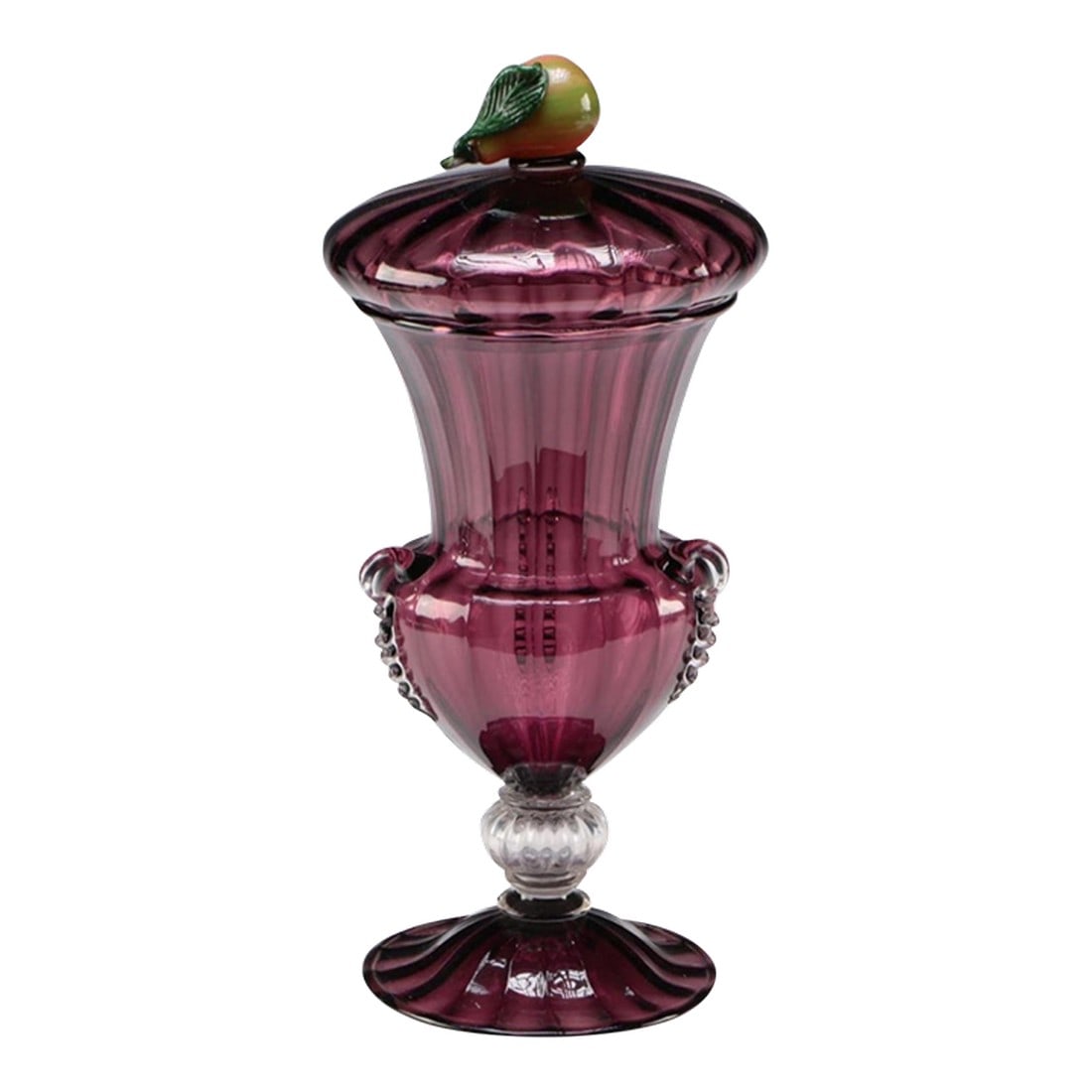 Rare Steuben Frederick Carder Amethyst Art Glass Covered Vase,c1910-1920 Proven.: Mars Palm Beach presents A superb Tour de Force covered vase for a Connoisseur, catering to people of style and means! Early 20th century(1905-1920s)-rare superb Steuben Frederick Carder Verre de Soie
