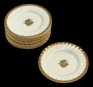 Set of 12 Mintons ‚ÄòGold Crocus‚Äô Bread or Dessert Plates, 6"