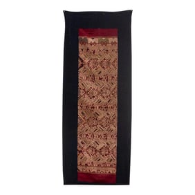 Finely Embroidered Silk Runner From Laos