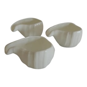 Small Vintage White Porcelain Shells for Butter or Sauces - Set of 3