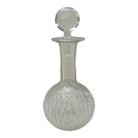 Vintage Small Round Cut Crystal German Decanter