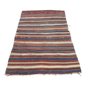 Stripe Woven Kilim Area Rug - Carpet