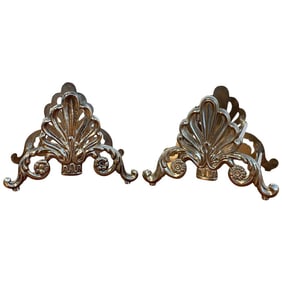 Mid 20th Century French Silver Plated Neoclassical Knife Rests - a Pair