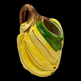 Italian Vintage Banana Glazed Ceramic Pitcher