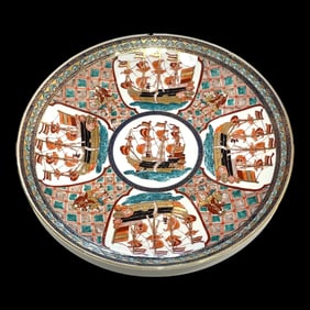 Mid 20th Century Japanese Imari ‚ÄòBlack Ship‚Äô Charger