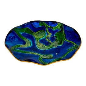 Mid 20th Century Italian Mid- Century Diminutive Murano Asymmetrical Glass Vide-Poche
