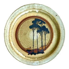 Vintage Boho 1974 Signed Studio Pottery Plate