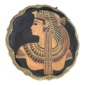 Mid 20th Century Egyptian Brass & Copper Wall Plate Decor