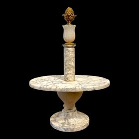 Early 20th Century Antique French Neoclassical Marble & Ormolu Pastry Centerpiece / Tazza