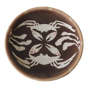 Picasso Style Round Ceramic Decorative Plate #2