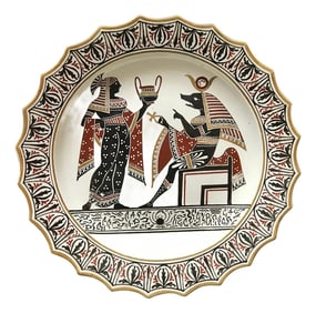 Giustiniani Egyptomania Pottery Plate with Anubis