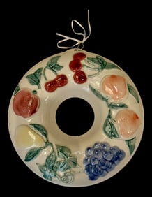 Vintage Hartstone Pottery Large Round Ceramic Ring Mold Wall Art