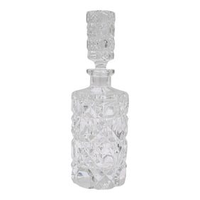 English Art Deco Cut Glass Diminutive Decanter, Circa 1930s