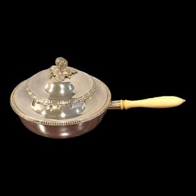 19th Century Antique English Silver Plated Warming Supper Dish by Henry Wilkinson & Co.