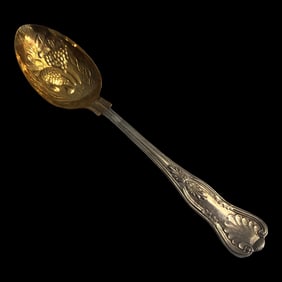 English Silver Plated Serving Spoon