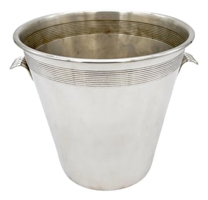 Italian Modern Silverplated Twin Handled Champagne/Wine Bucket